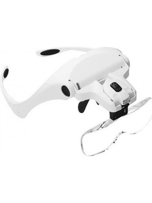 Ozkr Store 5 Lens 1.0x3.5x, 2led Işıklı ile Ayarlanabilir Gözlük BÜYÜTEÇ9892B2
