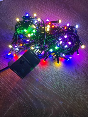 Ozkr Store 10M 100 LED Damla Uçlu Rgb Işık Siyah Kablo Mz-17-2