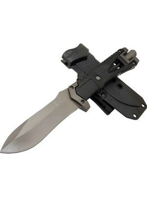 Ozkr Store Zero Error Tactical 7 40 Siyah Outdoor Bıçak 27CM - Siyah Sap, Magnezyum Çubuklu, Kılıflı