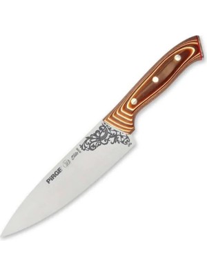 Ozkr Store 32160 Elite Şef Bıçağı 19 cm - Perçinli Kahverengi Kompozit Sap