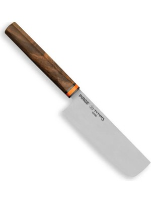 Ozkr Store 12106 Titan East Dilimleme Nakiri Şef Bıçağı 16 cm - Ceviz Sap