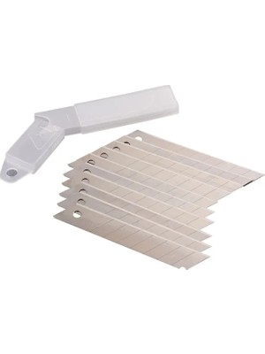 Ozkr Store Maket Bıçağı / Falçata Ağzı / Yedeği Ince 9mm - 10 Adet