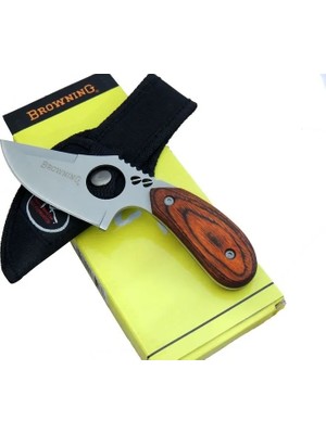 Ozkr Store 087 Yüzme Kamp Bıçak 16 cm - Ahşap Sap, Özel Kılıflı