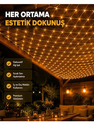 Ozkr Store Dekoratif File LED Işık Ağ Tasarımlı Ortam Aydınlatma Süs Lambası