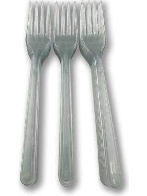 Ambalajın Sert Kalın Plastik Çatal 1. Kalite Lüks Şeffaf Çatal
