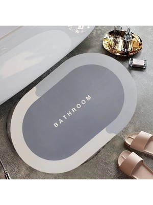 Hace Bazaar Sihirli Süper Su Emici Kaymaz Tabanlı Oval Paspas 40*60 cm (4887)