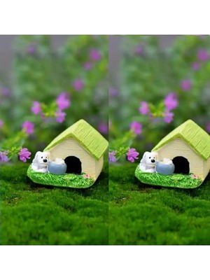 Himi Pasta Süsleri 1 Adet Köpek Evi Maket Kürdanlı Cupcake Pasta Süsü Doğum Günü Süsleri Kürdan Süsü