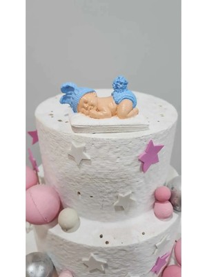 Himi Pasta Süsleri Erkek Bebek Maket Kürdanlı Cupcake Pasta Süsü Doğum Günü Süsleri Pasta Kürdanı Kürdan Süsü