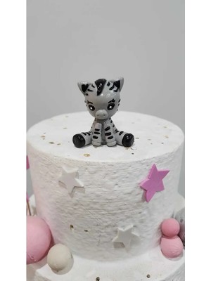 Himi Pasta Süsleri Zebra Maket Kürdanlı Cupcake Pasta Süsü Doğum Günü Süsleri Pasta Kürdanı Kürdan Süsü