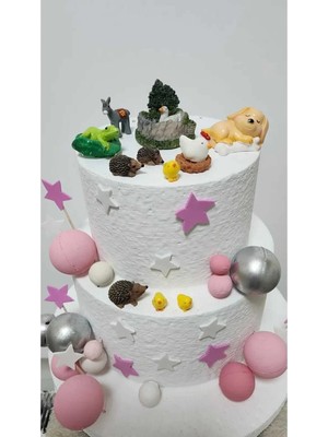Himi Pasta Süsleri Safari Set 11 Parça Maket Kürdanlı Cupcake Pasta Süsü Doğum Günü Süsleri