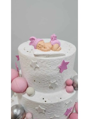Himi Pasta Süsleri Kız Bebek Maket Kürdanlı Cupcake Pasta Süsü Doğum Günü Süsleri Pasta Kürdanı Kürdan Süsü