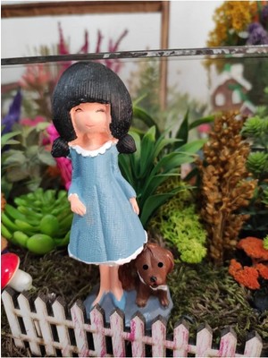 Himi Pasta Süsleri Köpekli Kız Maket Kürdanlı Cupcake Pasta Süsü Doğum Günü Süsleri Pasta Kürdanı Kürdan Süsü
