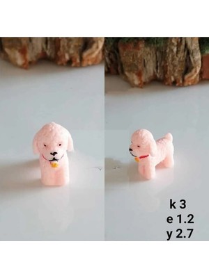 Himi Pasta Süsleri Minik 4'lü Köpek Maket Kürdanlı Cupcake Pasta Süsü Doğum Günü Süsleri Pasta Kürdanı