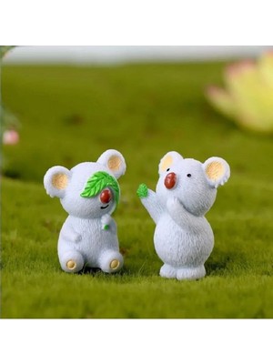 Himi Pasta Süsleri 2'li Koala Maket Kürdanlı Cupcake Pasta Süsü Doğum Günü Süsleri Kürdan Süsü