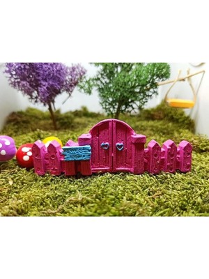 Himi Pasta Süsleri Çit Bahçe Kapısı Maket Kürdanlı Cupcake Pasta Süsü Doğum Günü Süsleri Kürdan Süsü