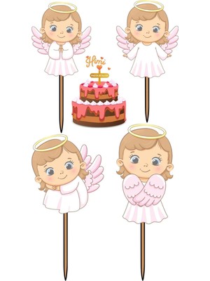 Himi Pasta Süsleri Prenses Peri Melek Doğum Günü Pasta Süsleri Kız Erkek Çocuk Maket Pasta Kürdanı Cupcake Kürdan Süsü