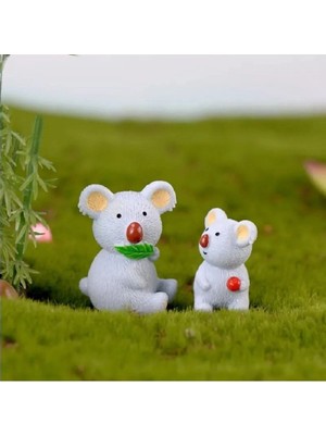 Himi Pasta Süsleri 2'li Koala Maket Kürdanlı Cupcake Pasta Süsü Doğum Günü Süsleri Kürdan Süsü
