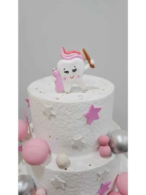 Himi Pasta Süsleri Diş Buğdayı Kız Maket Kürdanlı Cupcake Pasta Süsü Doğum Günü Süsleri Pasta Kürdanı Kürdan Süsü