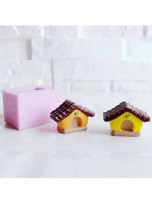 Himi Pasta Süsleri Kuş Evi 2'li Maket Kürdanlı Cupcake Pasta Süsü Doğum Günü Süsleri Kürdan Süsü