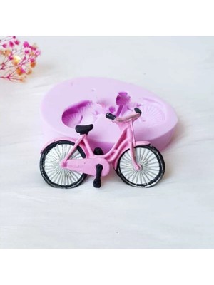 Himi Pasta Süsleri Bisiklet Pembe Maket Kürdanlı Cupcake Pasta Süsü Doğum Günü Süsleri Pasta Kürdanı