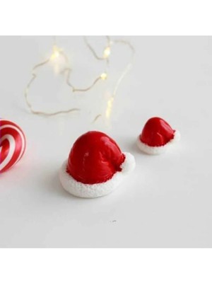 Himi Pasta Süsleri 4 Adet Noel Şapka Maket Kürdanlı Cupcake Pasta Süsü Doğum Günü Süsleri Pasta Kürdanı