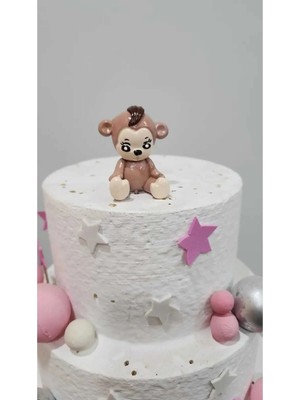 Himi Pasta Süsleri Maymun Maket Kürdanlı Cupcake Pasta Süsü Doğum Günü Süsleri Pasta Kürdanı Kürdan Süsü