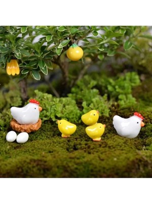 Himi Pasta Süsleri Tavuk Horoz Civciv Yumurta Maket Kürdanlı Cupcake Pasta Süsü Doğum Günü Süsleri