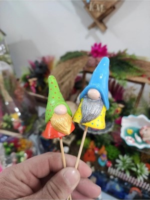 Himi Pasta Süsleri 2'li Burnuk Maket Kürdanlı Cupcake Pasta Süsü Doğum Günü Süsleri Kürdan Süsü