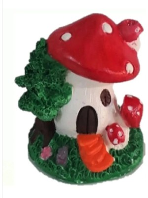 Himi Pasta Süsleri Kırmızı Mantar Ev Maket Kürdanlı Cupcake Pasta Süsü Doğum Günü Süsleri Pasta Kürdanı Kürdan Süsü