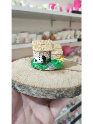 Himi Pasta Süsleri Inek Ahır Maket Kürdanlı Cupcake Pasta Süsü Doğum Günü Süsleri Kürdan Süsü