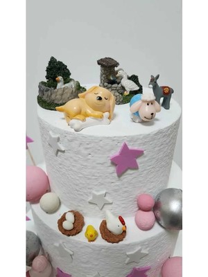 Himi Pasta Süsleri Safari Set 8 Parça Maket Kürdanlı Cupcake Pasta Süsü Doğum Günü Süsleri