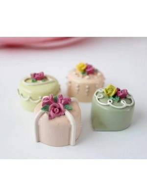 Himi Pasta Süsleri 4'lü Pasta Maket Kürdanlı Cupcake Pasta Süsü Doğum Günü Süsleri Pasta Kürdanı Kürdan Süsü