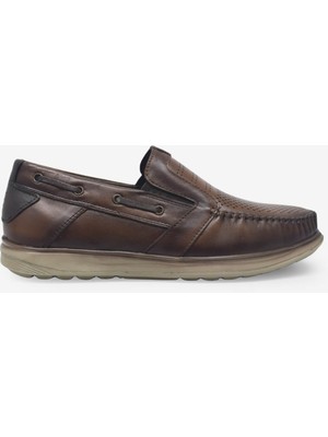 Kanuga Erkek Yazlık Comfort Deri Ayakkabı Taba RLX126