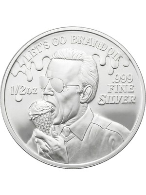 AgaKulche FJB Lets Go Brandon Gümüş Sikke Coin