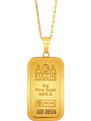 AgaKulche 5 gr Altın Külçe Kolye