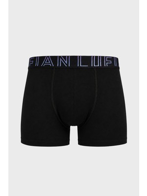 Lufian Zeg Erkek Pamuklu Boxer Siyah