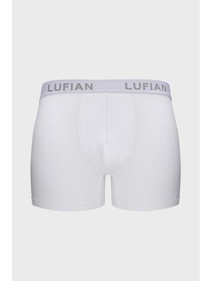 Lufian Darcy Erkek Pamuklu Boxer Beyaz