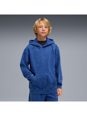 Puma x Sonic Relaxed Graphic Erkek Çocuk Lacivert Kapüşonlu Sweatshirt