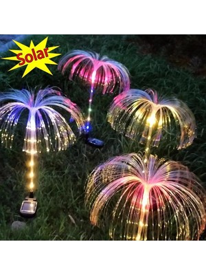 Markafox Avatar Denizanası Solar Bahçe Lambası Rgb Renk Değiştiren Güneş Enerjili LED Dekoratif Çim Aydınlatma Tekli