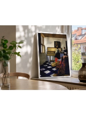 Lia Gallery The Music Lesson - Johannes Vermeer - Çerçevelitab