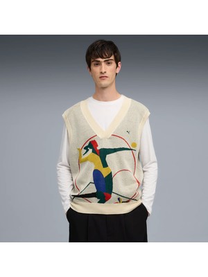 Puma Erkek Krem Puma Knit Vest Krem Erkek Yelek