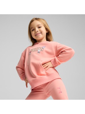 Puma Hello Kitty&friends Graphic Kız Çocuk Pembe Kapüşonlu Sweatshirt