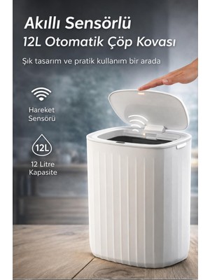 Kosova Sensörlü 12LT Çöp Kovası OKY-1525 199
