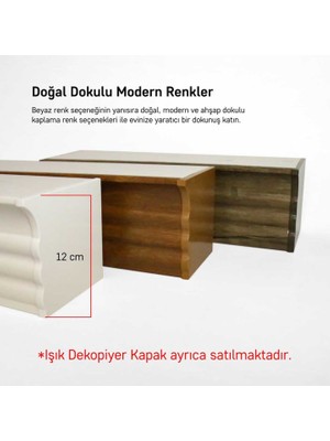 Slimflex Işık Panolu Perde Rayı Beyaz (8'li Paket)