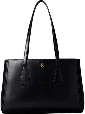 Calvin Klein Siyah Kadın Tote Çanta Ck Medıum Work Tote