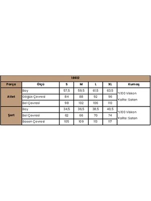 %100 Viskon Dantelli ve Dekolteli Saten Şort Takımı