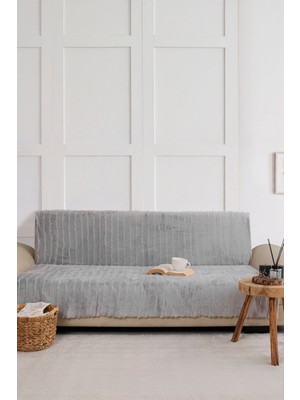 Elart Stil 170X215 cm Koltuk Örtüsü Gri