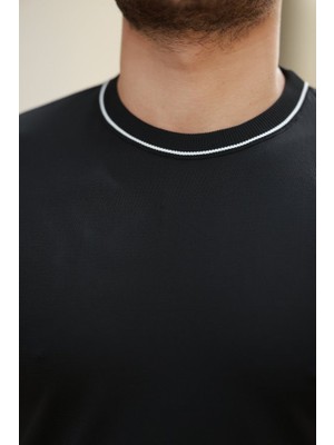 Janes Erkek Bisiklet Yaka Ribanalı Kısa Kollu Tshirt