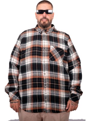 ModeXL Mode Xl Büyük Beden Erkek Oduncu Gömlek 25394 Nefti