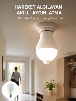 Sensörlü LED Lamba Otomatik Algılama Enerji Tasarruflu Aydınlatma - NEXORA6906-9649